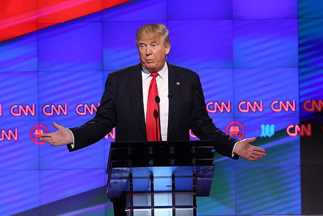 Donald Trump at the million Republican debate in Miami